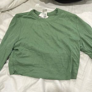 Green crop top